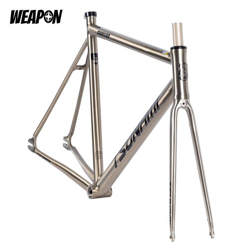 Alternative view of TSUNAMI SNM100 Fixie / Track bike Frameset (Raw Polish)