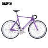 WEAPON Soldier Complete Fixie Bike/ Track Bike (Purple Chameleon | Silver Aero Groupset)