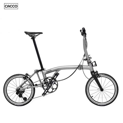 CACCO A16C-Pro Trifolding Bike (Ti Gray |16 Inches | Rim Brake | 7.6Kg)
