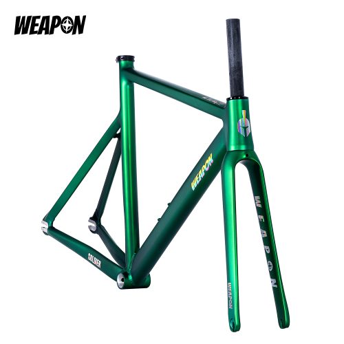 Alternative view of WEAPON Soldier Lowpro Fixed Gear / Track Frameset (Matte Green)